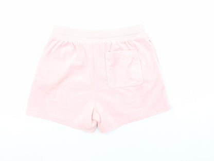 Juicy Couture Girls Pink Velour Shorts Size 12-13 Regular Fit