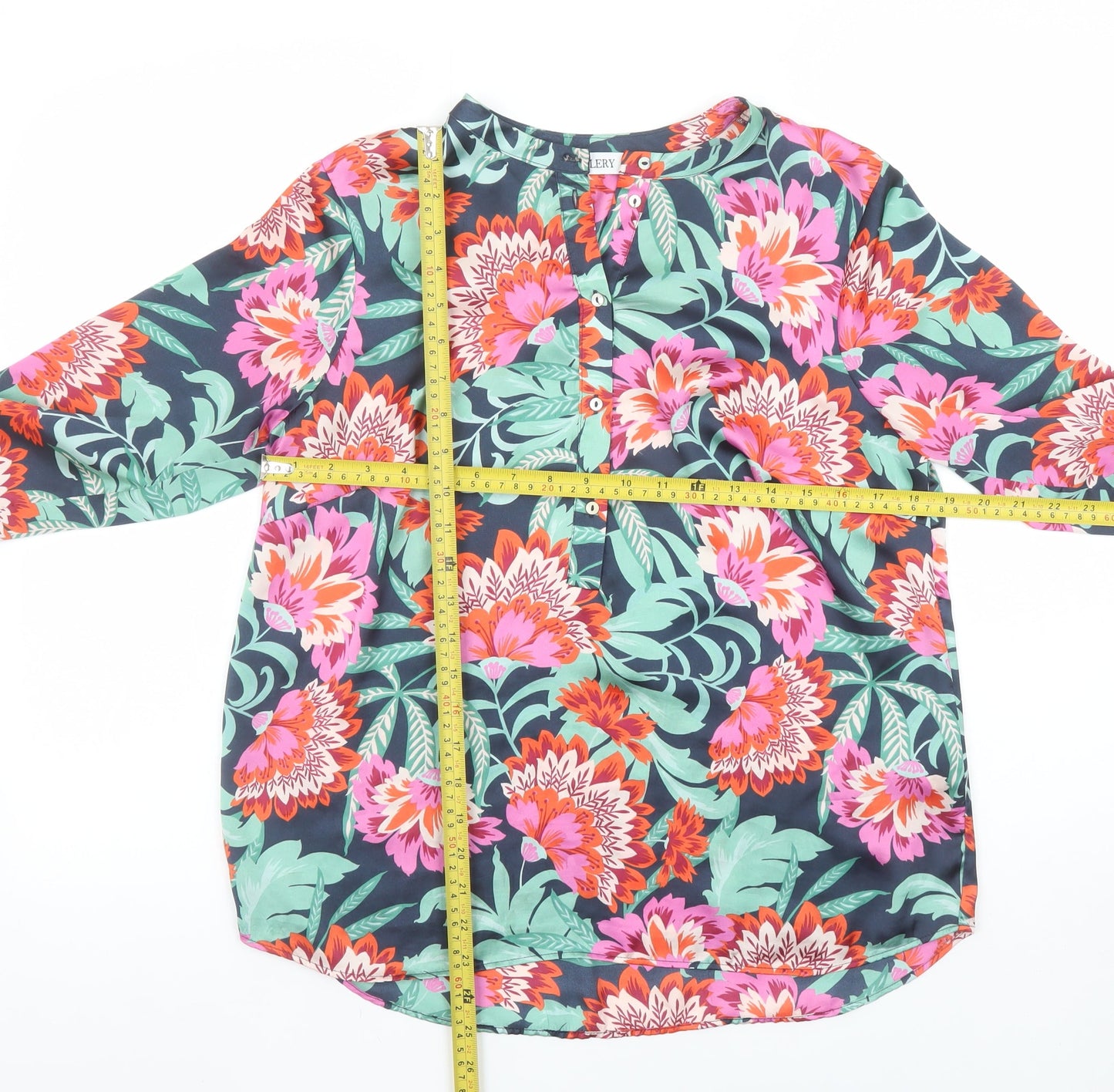 Womens UK Size 10 Gallery Multicoloured Tunic Blouse