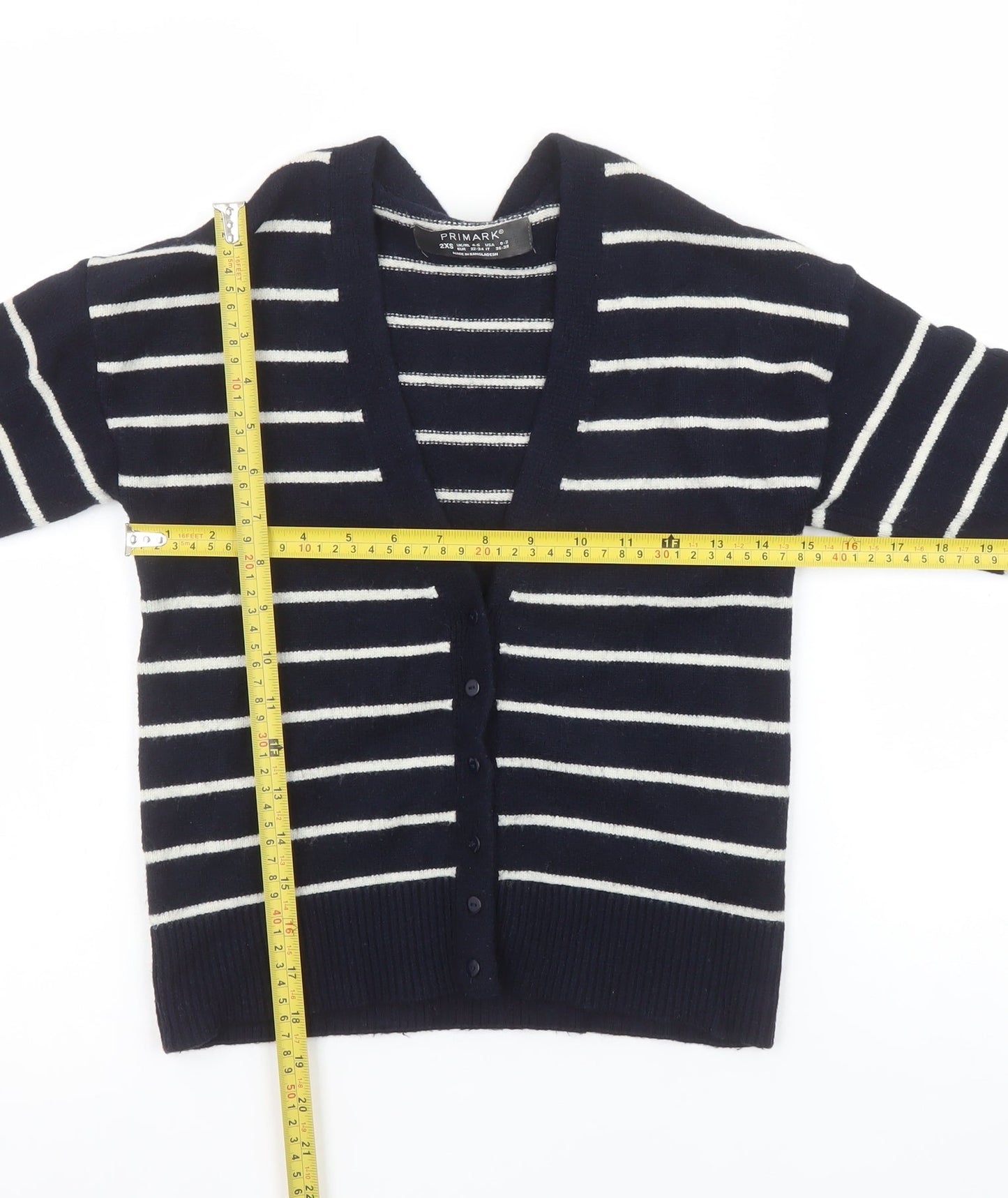 Womens UK Size 2XS Primark Blue Cardigan Jumper