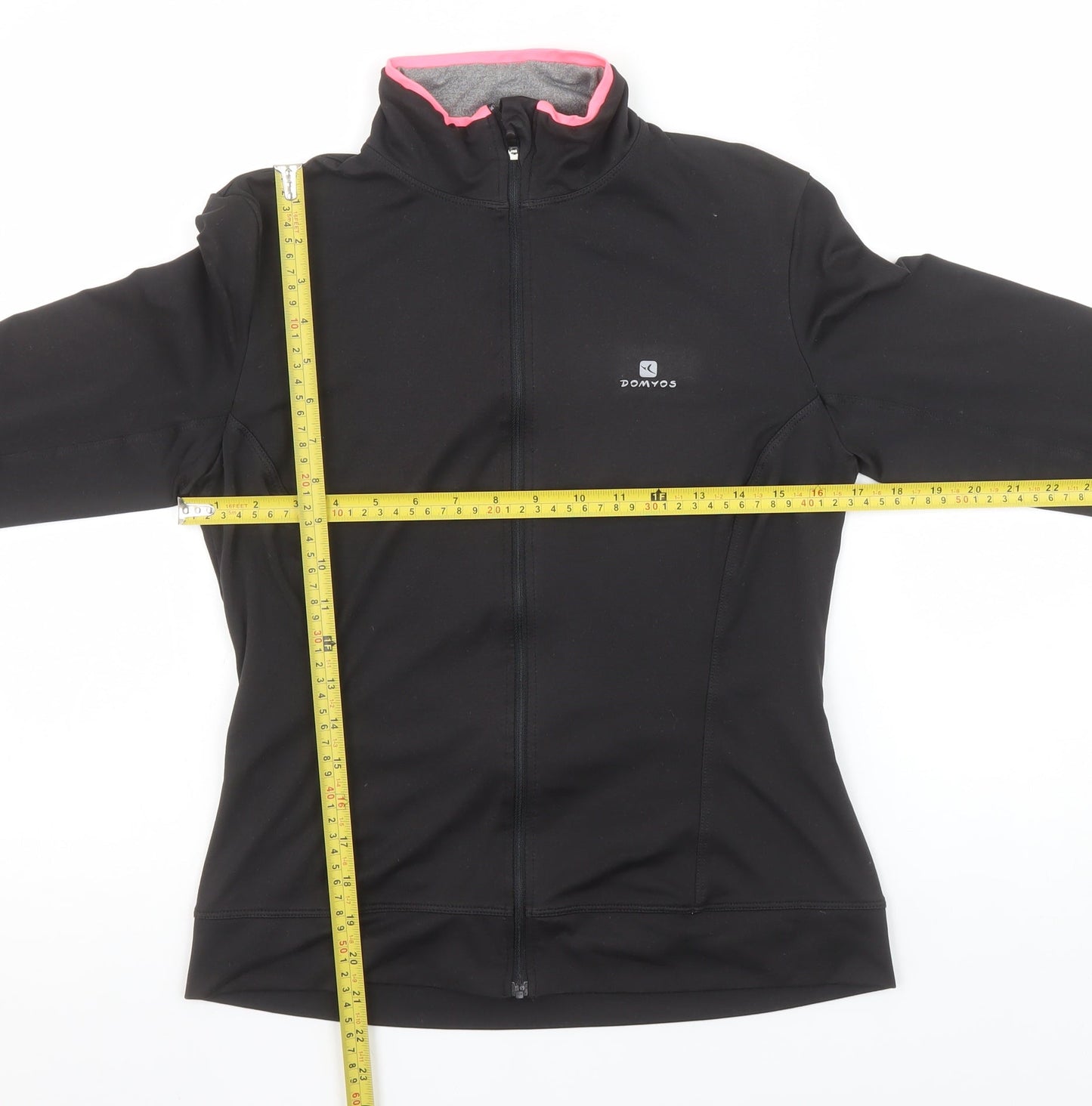 Womens UK Size XS DOMYOS Black Full Zip Sweatshirt