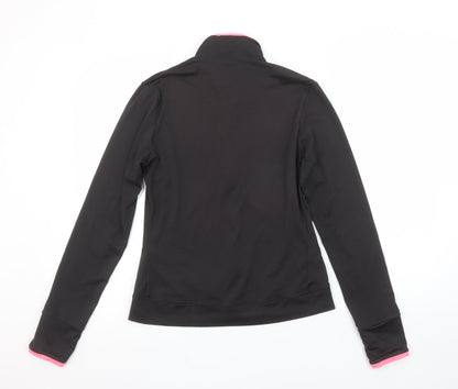 Womens UK Size XS DOMYOS Black Full Zip Sweatshirt