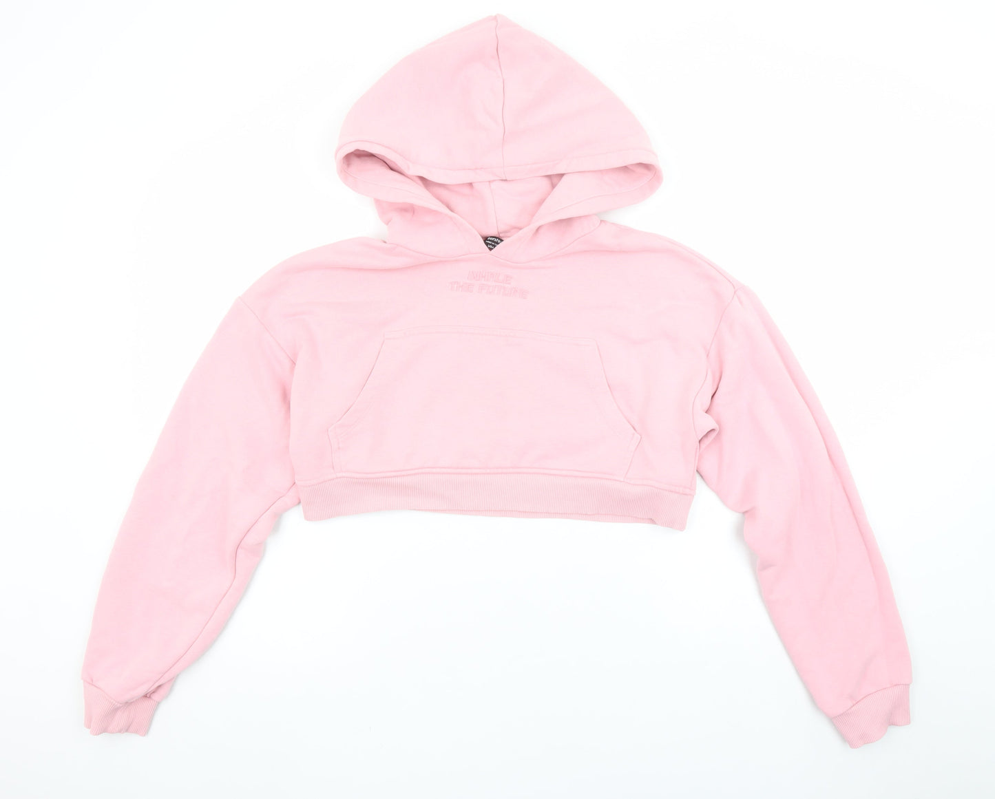 Womens UK Size L Bershka Pink Pullover Hoodie