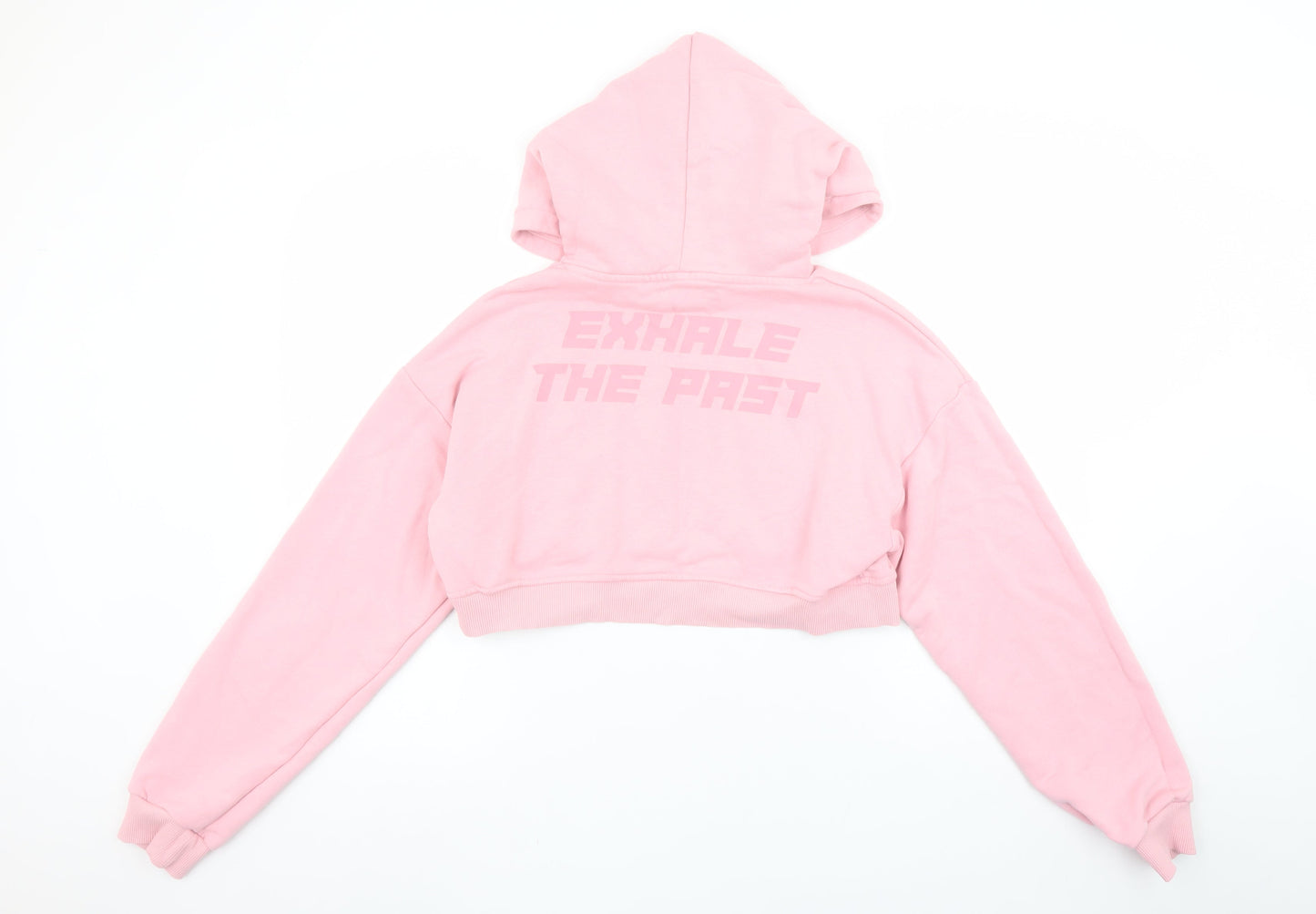Womens UK Size L Bershka Pink Pullover Hoodie