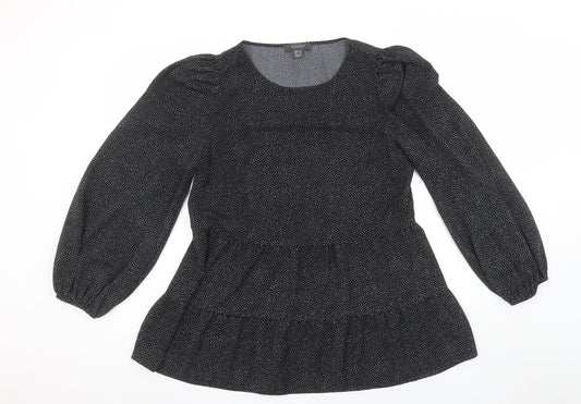Womens UK Size 12 Primark Black Tunic Blouse