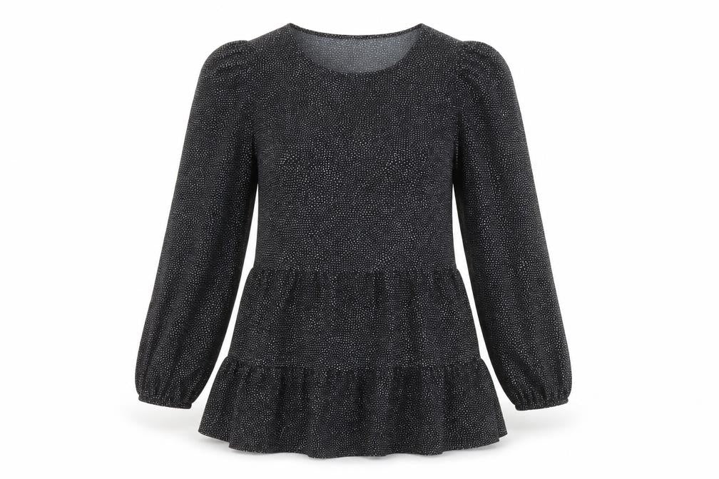 Womens UK Size 12 Primark Black Tunic Blouse