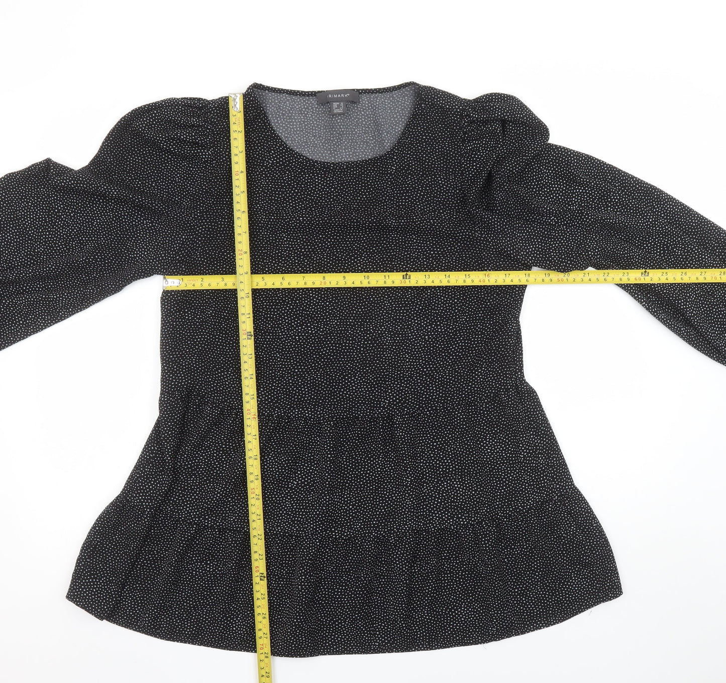 Womens UK Size 12 Primark Black Tunic Blouse