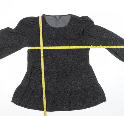 Womens UK Size 12 Primark Black Tunic Blouse