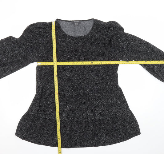 Womens UK Size 12 Primark Black Tunic Blouse
