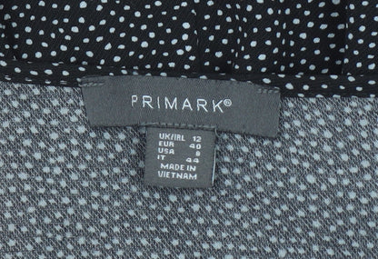 Womens UK Size 12 Primark Black Tunic Blouse