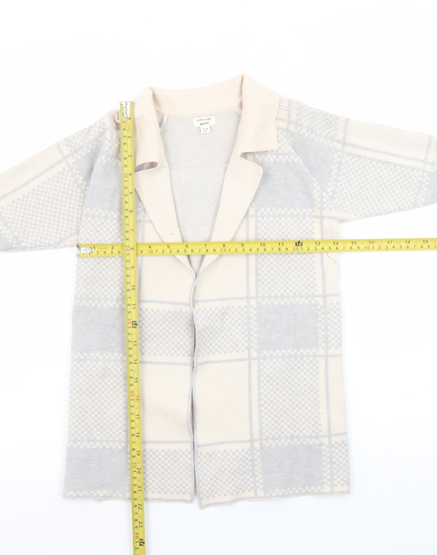Girls UK Size 3-4 Years River Island Beige Cardigan Jumper