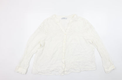 Womens UK Size 20 Gallery White Tunic Blouse