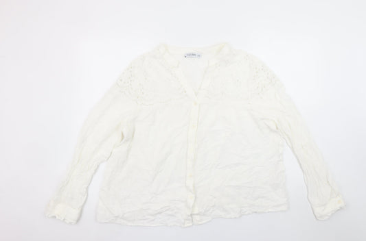 Womens UK Size 20 Gallery White Tunic Blouse