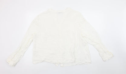 Womens UK Size 20 Gallery White Tunic Blouse