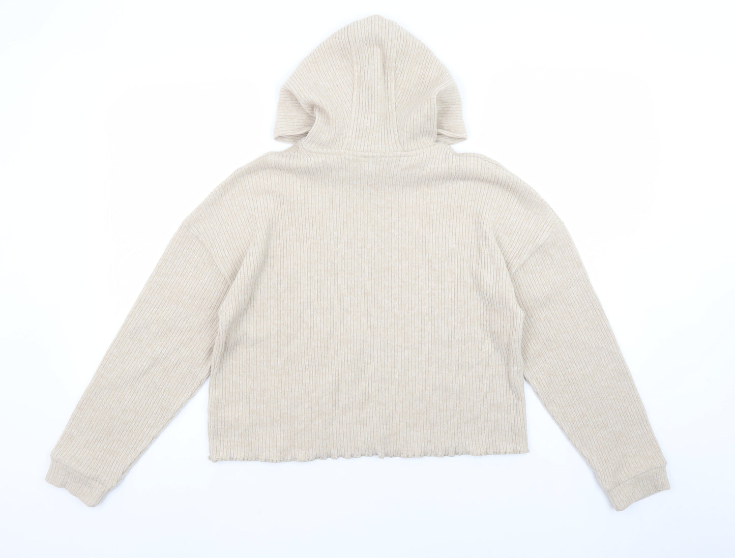 Girls UK Size 11-12 Years F&F Beige Pullover Hoodie
