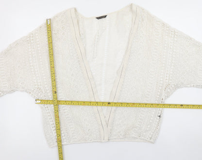 Womens UK Size S Massimo Dutti Ivory Kimono Blouse
