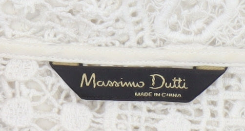 Womens UK Size S Massimo Dutti Ivory Kimono Blouse