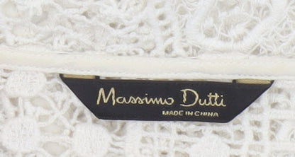Womens UK Size S Massimo Dutti Ivory Kimono Blouse