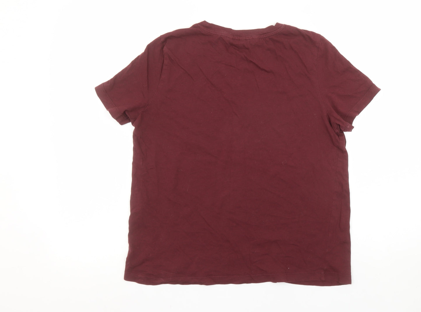 Womens UK Size S VERO MODA Red Basic T-Shirt