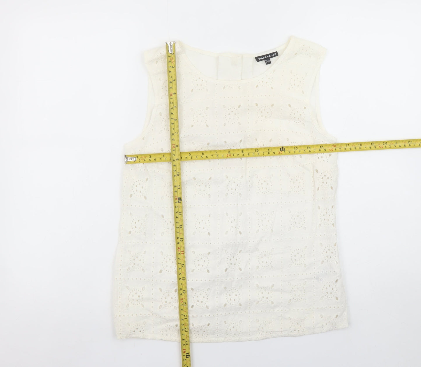 Womens UK Size 8 Warehouse Ivory Camisole Blouse