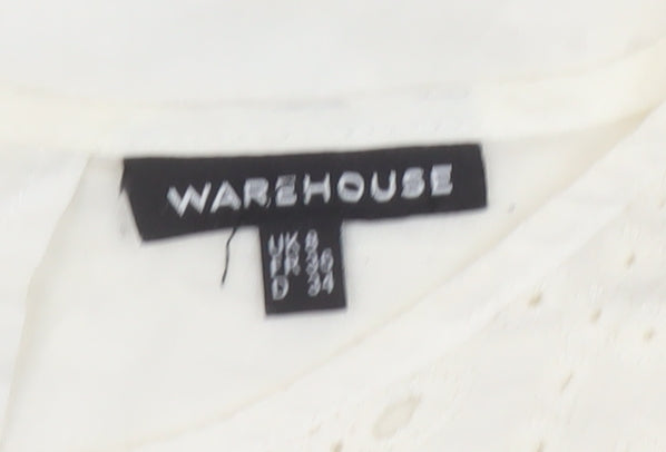 Womens UK Size 8 Warehouse Ivory Camisole Blouse