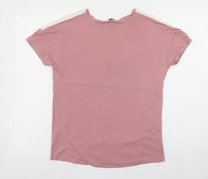 Womens UK Size 8 Dunnes Pink Basic T-Shirt