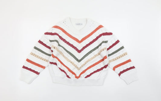 Womens UK Size XS Gallery Multicoloured Pullover Jumper