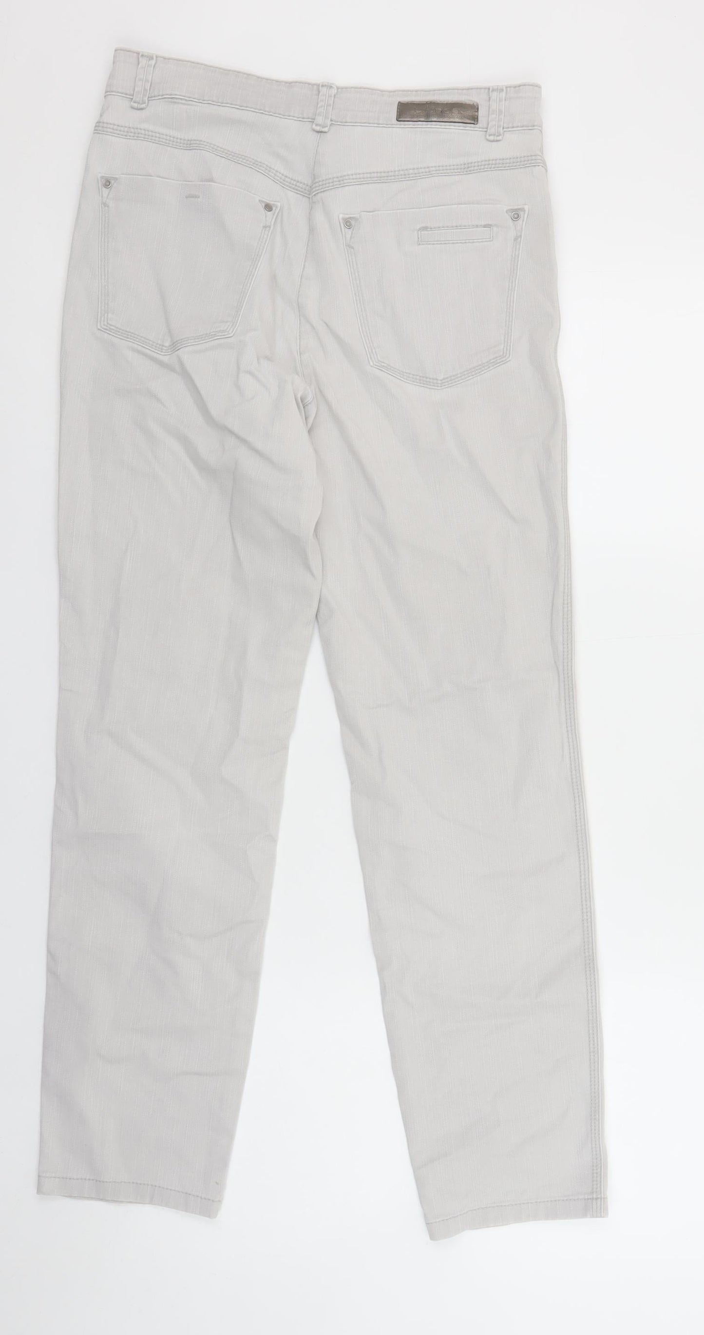 Womens UK Size 10 Bianca Regular Fit Straight Grey Jeans