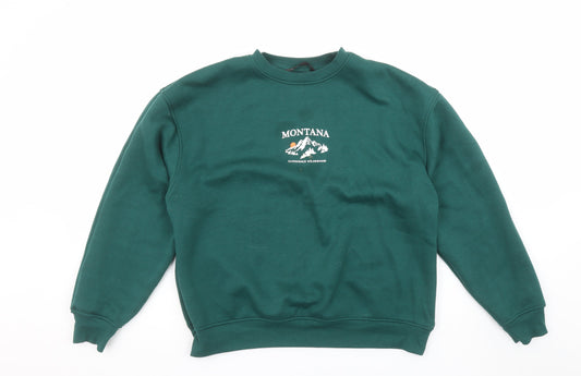 Womens UK Size M Dunnes Green Pullover Sweatshirt
