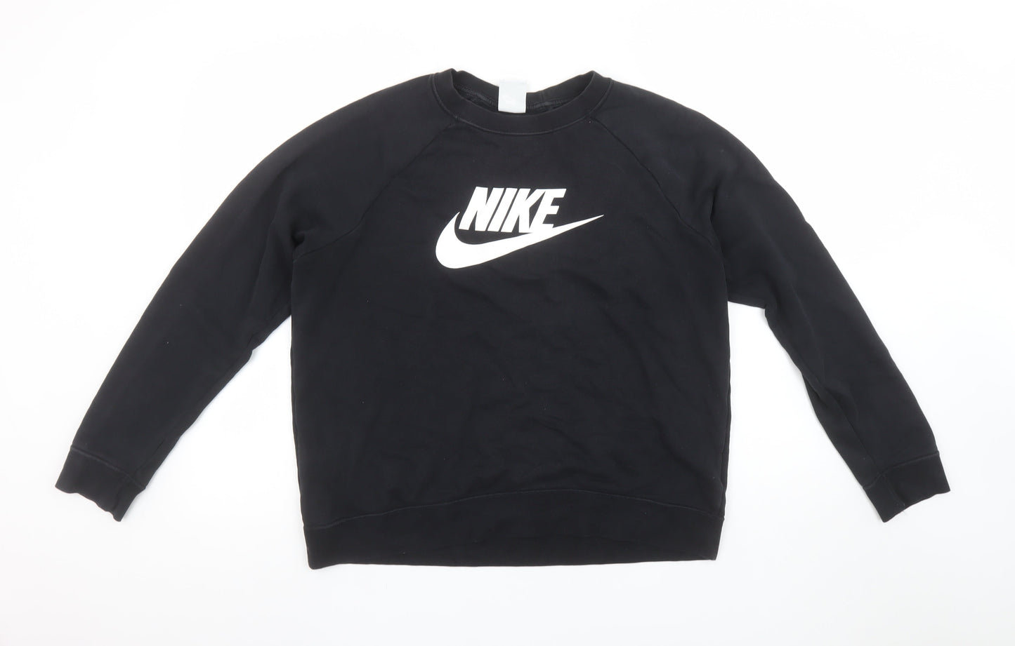 Womens UK Size L Nike Black Pullover Sweatshirt