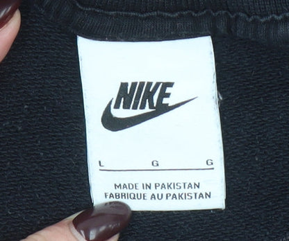Womens UK Size L Nike Black Pullover Sweatshirt