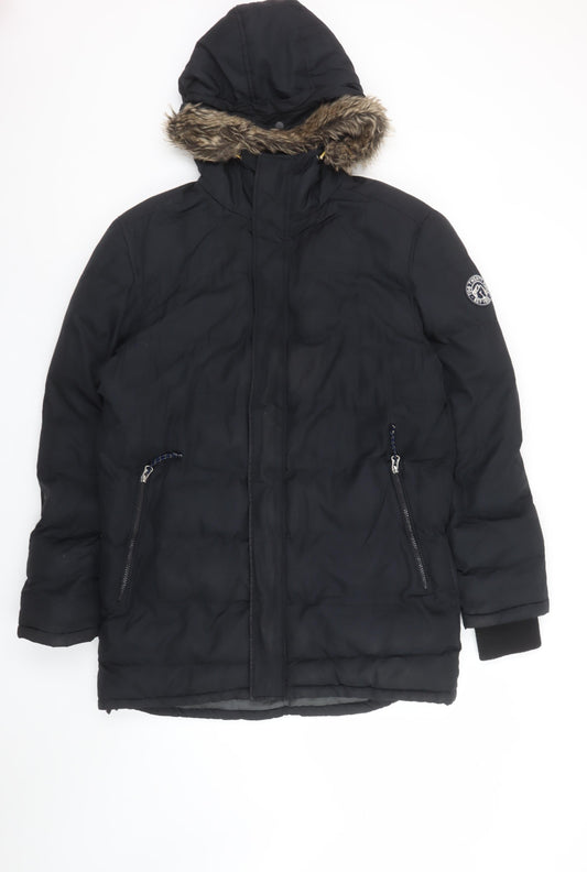 Mens UK Size S Tog Twenty Four Black Parka Coat