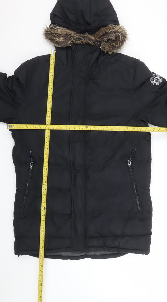Mens UK Size S Tog Twenty Four Black Parka Coat
