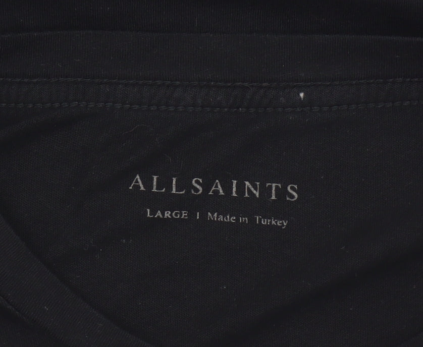 Mens UK Size L AllSaints Black  T-Shirt
