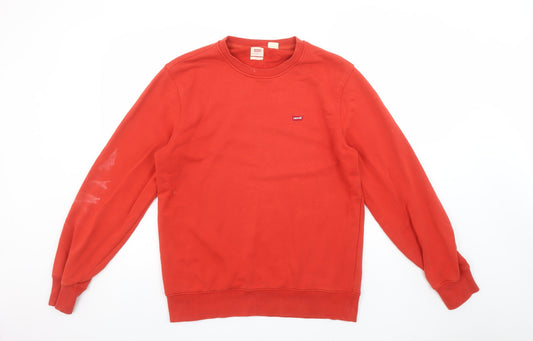 Mens UK Size S Levi's Red Pullover Sweatshirt