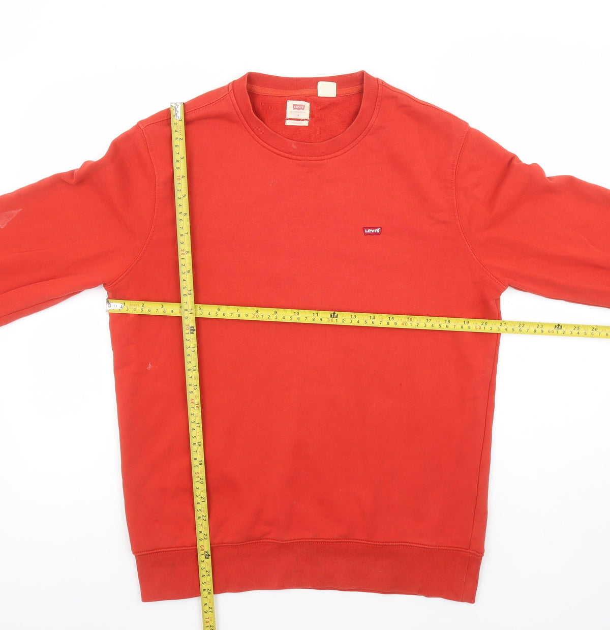 Mens UK Size S Levi's Red Pullover Sweatshirt