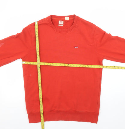 Mens UK Size S Levi's Red Pullover Sweatshirt