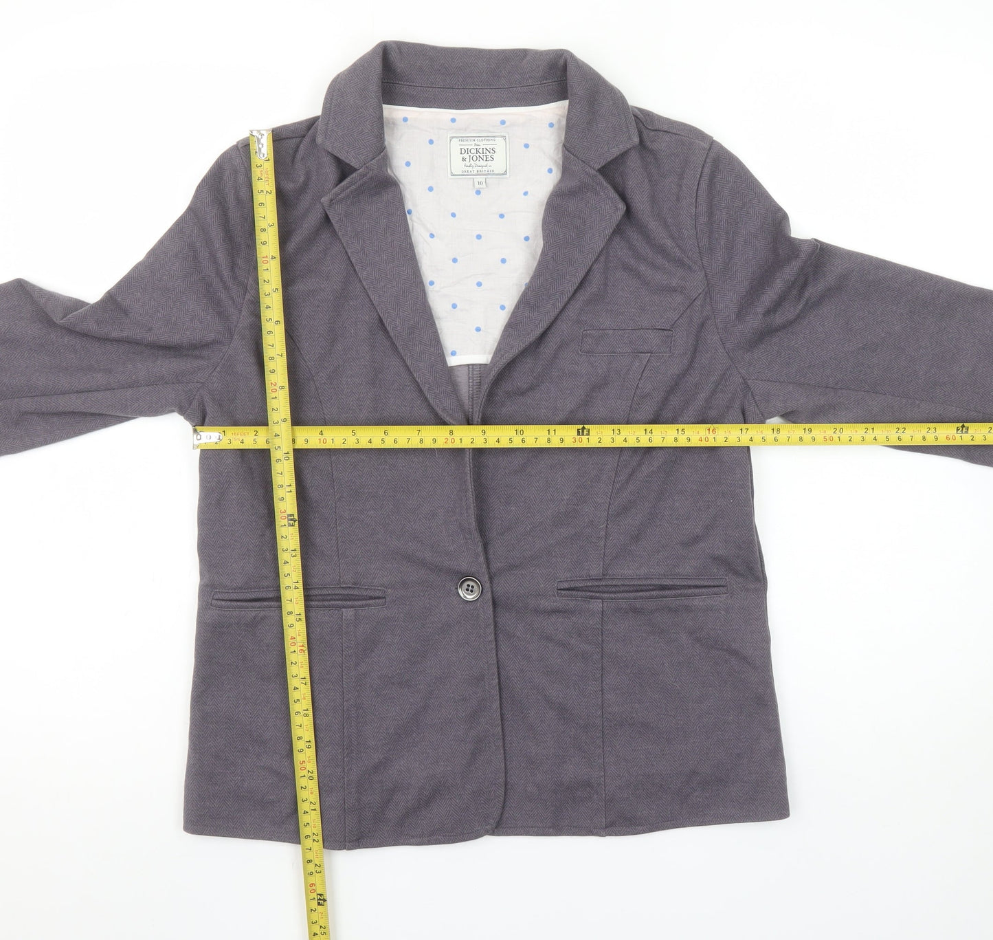 Womens UK Size 10 Dickins & Jones Regular Grey Blazer