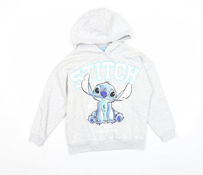 Girls UK Size 6 Years Disney Grey Pullover Hoodie