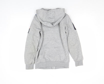 Boys UK Size 10-12 Years Supply & Demand Grey Full Zip Hoodie