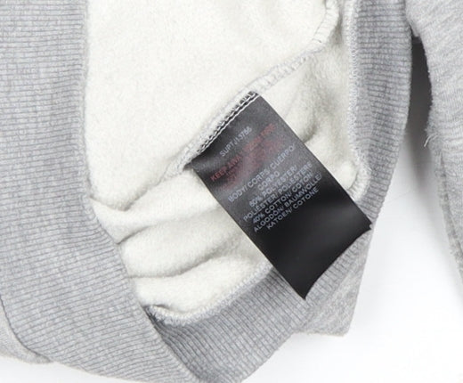 Boys UK Size 10-12 Years Supply & Demand Grey Full Zip Hoodie