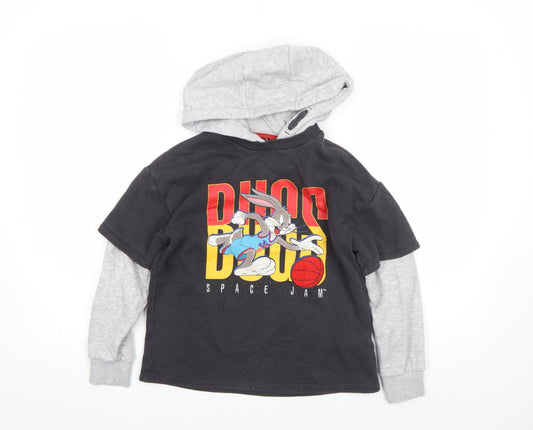 Boys UK Size 8-9 Years Marks and Spencer Black Pullover Hoodie