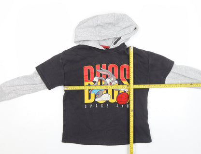 Boys UK Size 8-9 Years Marks and Spencer Black Pullover Hoodie