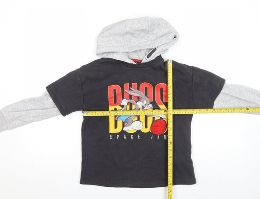 Boys UK Size 8-9 Years Marks and Spencer Black Pullover Hoodie