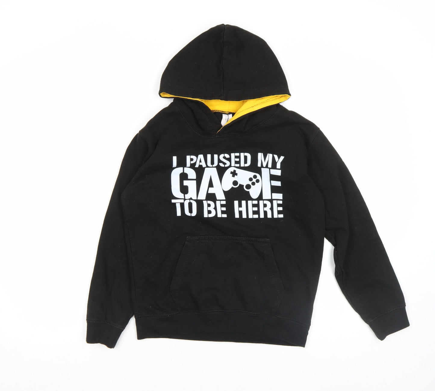 Boys UK Size L (9-11 Years) Just Hoods Black Pullover Hoodie