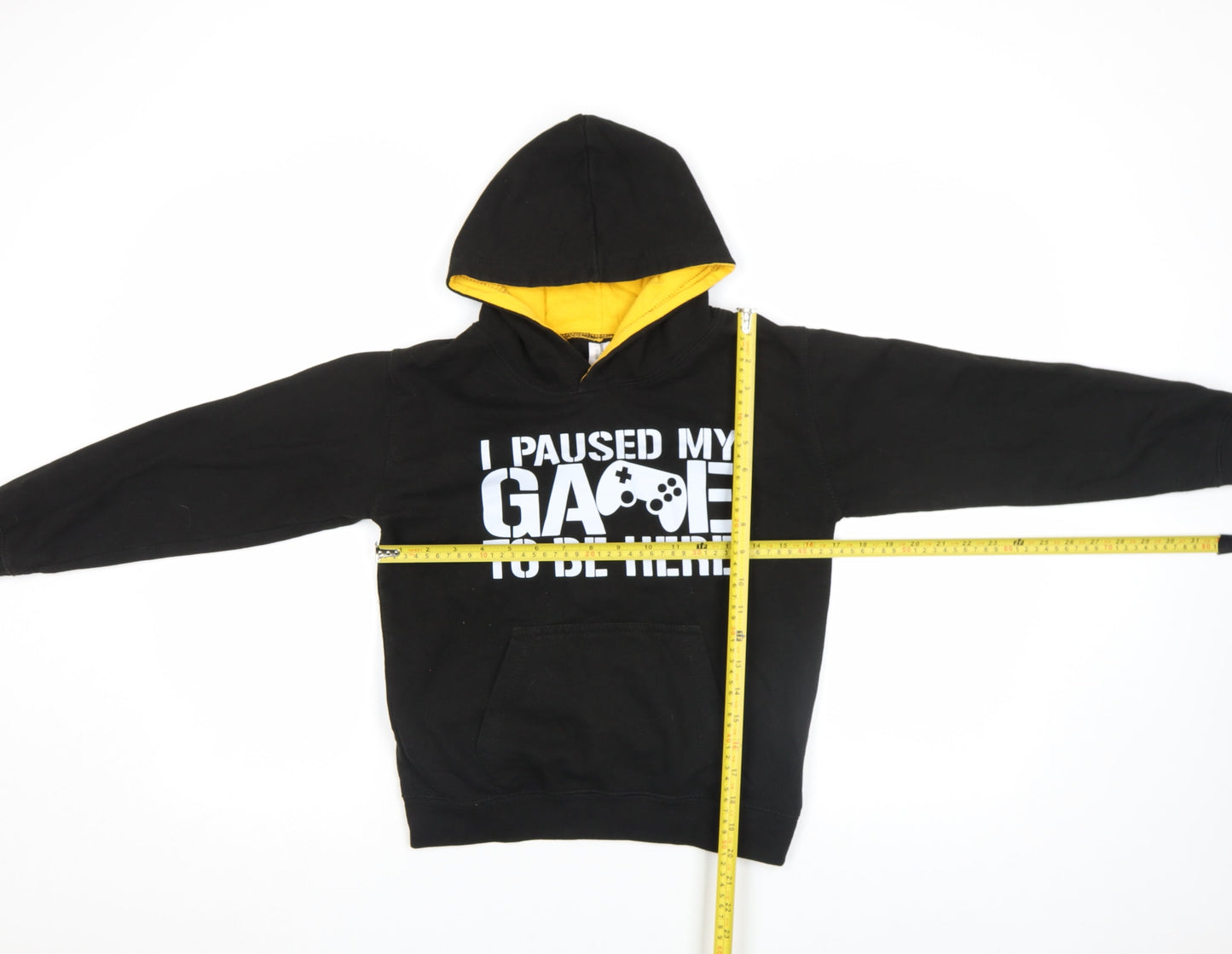 Boys UK Size L (9-11 Years) Just Hoods Black Pullover Hoodie