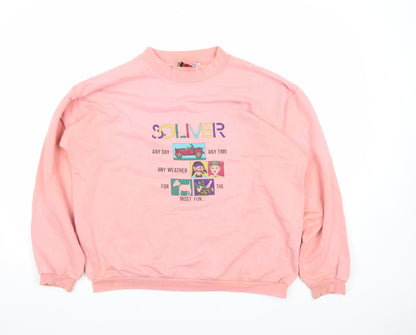 Womens UK Size M s.Oliver Pink Pullover Sweatshirt