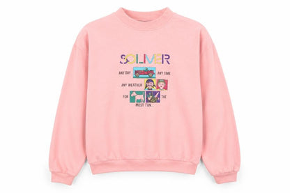 Womens UK Size M s.Oliver Pink Pullover Sweatshirt
