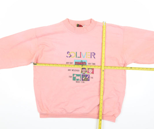 Womens UK Size M s.Oliver Pink Pullover Sweatshirt