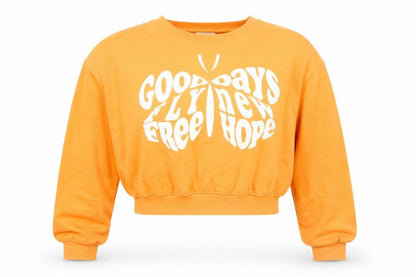 Womens UK Size M H&M Orange Pullover Sweatshirt