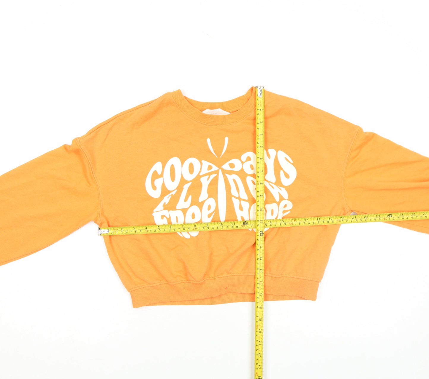 Womens UK Size M H&M Orange Pullover Sweatshirt
